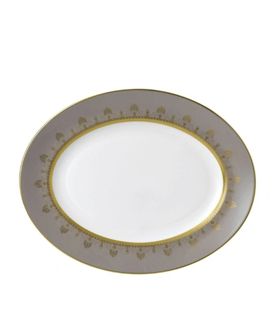 Shop Wedgwood Anthemion Grey Platter (35.5cm X 28cm)