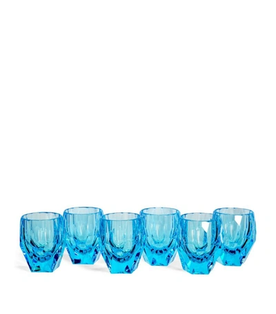 Shop Mario Luca Giusti Set Of 6 Milly Tumblers (200ml) In Turquoise