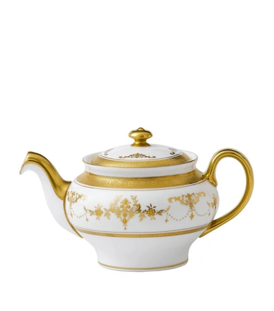Shop Wedgwood Riverton Teapot In Gold