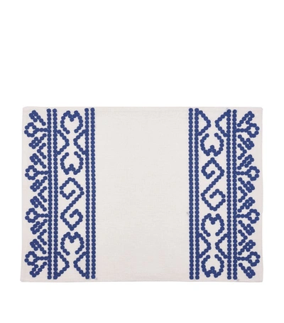 Shop Cabana Magazine Goya Placemat (45cm X 32cm) In Blue