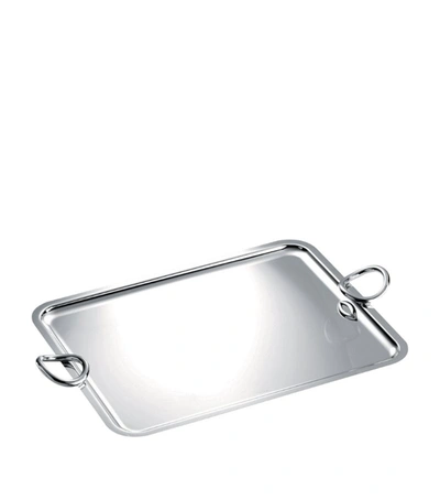 Shop Christofle Silver-plated Vertigo Handled Tray (53cm X 42cm)
