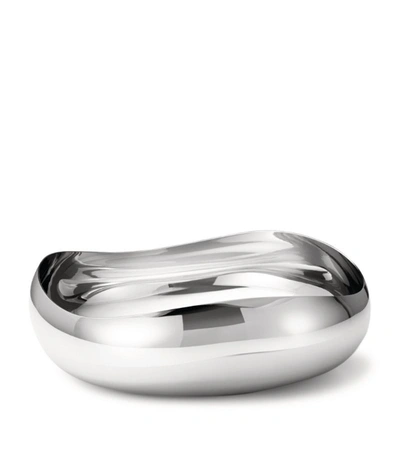 Shop Georg Jensen Cobra Medium Bowl (24cm) In Silver