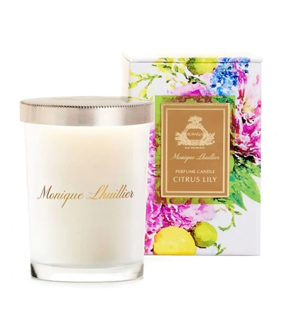 Shop Agraria X Monique Lhuillier Citrus Lily Scented Candle (200g) In Green