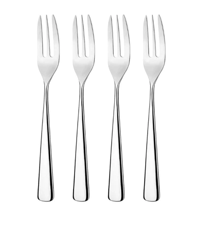 Shop Studio William Karri Stainless Steel 4-piece Pastry Fork Set In Metallic