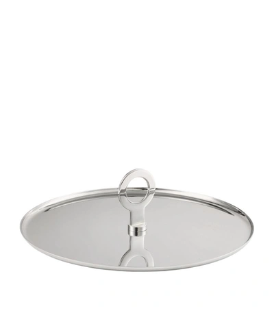 Shop Christofle Cocktail Plate (27cm) In Silver