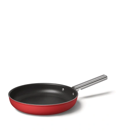 Shop Smeg Matte Frying Pan (28cm) In Red