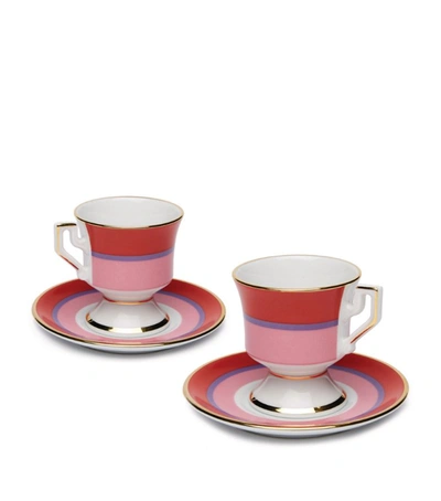 Shop La Doublej Rainbow Rosa Espresso Cups (set Of 2) In Pink