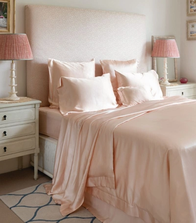 Shop Gingerlily Silk Square Pillowcase (65cm X 65cm) In Pink