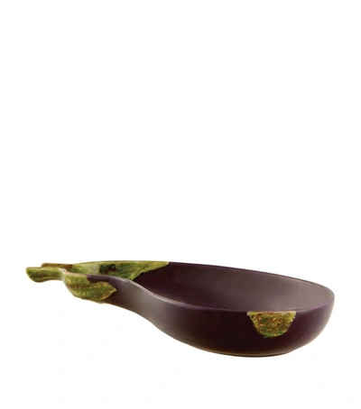 Shop Bordallo Pinheiro Aubergine Platter (11cm) In Purple