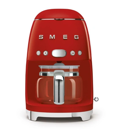 Shop Smeg Drip Filter Coffee Machine In Red