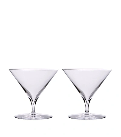 Shop Waterford Set Of 2 Elegance Martini Glasses In Clear