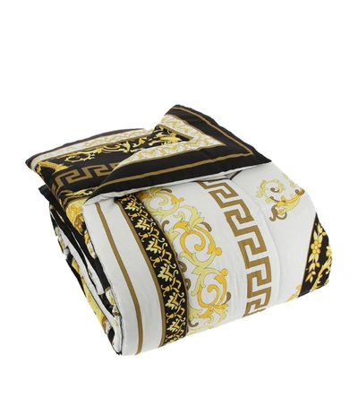 Shop Versace Medusa Gala Bedspread (270cm X 270cm) In White