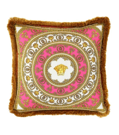 Shop Versace I Heart Baroque Cushion (45cm X 45cm) In Pink