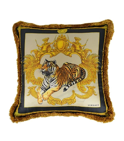 Shop Versace Tigris Cushion (45cm X 45cm) In Black