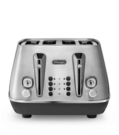 Shop Delonghi Distinta 4-slice Toaster In Silver
