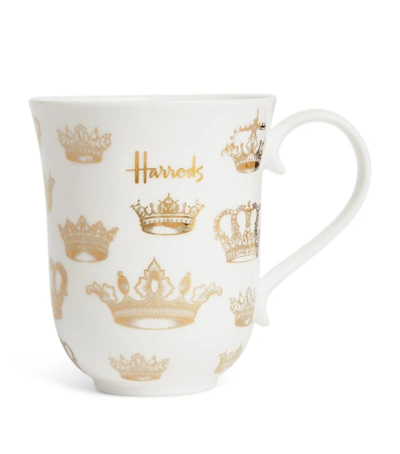 Shop Harrods Crown Braemar Mug In Beige
