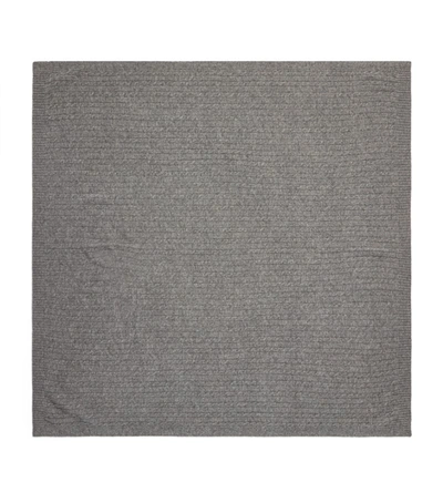 Shop Harrods Of London Cashmere Blanket In Grey