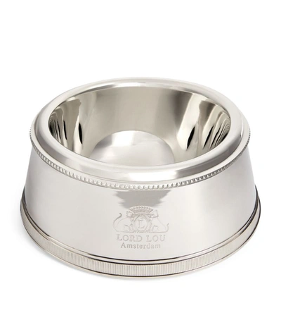 Shop Lord Lou Riva Pet Bowl (medium) In Silver