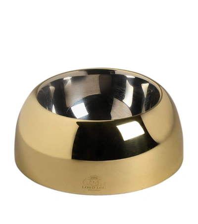 Shop Lord Lou Stainless Steel Capri Pet Bowl (small) In Gold