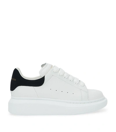 Shop Alexander Mcqueen Kids Leather Oversized Sneakers In White
