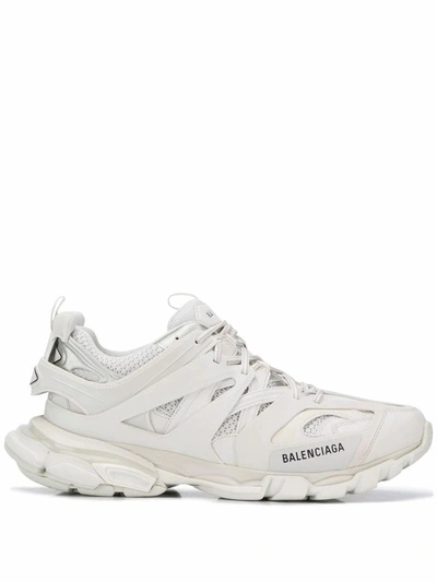 Shop Balenciaga Men's White Leather Sneakers