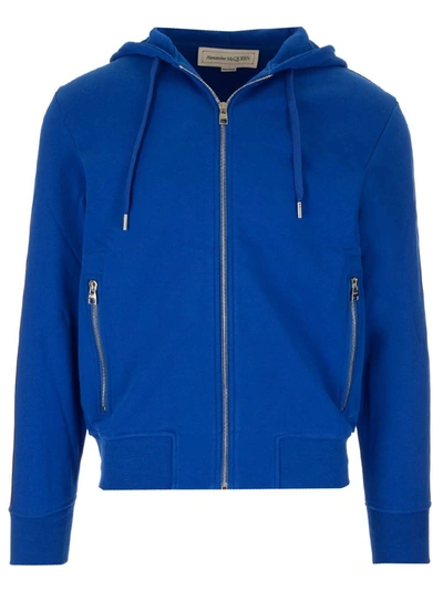 Shop Alexander Mcqueen Men's Blue Cotton Sweatshirt