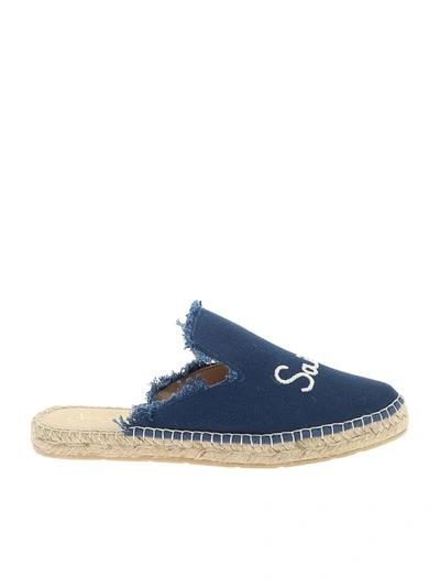 Shop Mc2 Saint Barth Women's Blue Other Materials Sandals