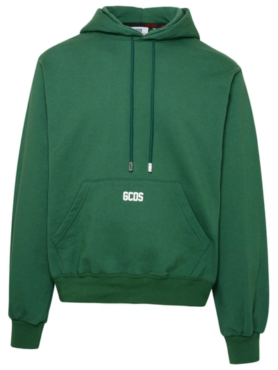 Shop Gcds Men's Green Cotton Sweatshirt