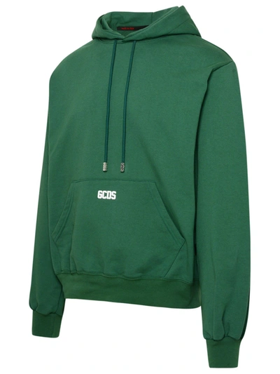 Shop Gcds Men's Green Cotton Sweatshirt