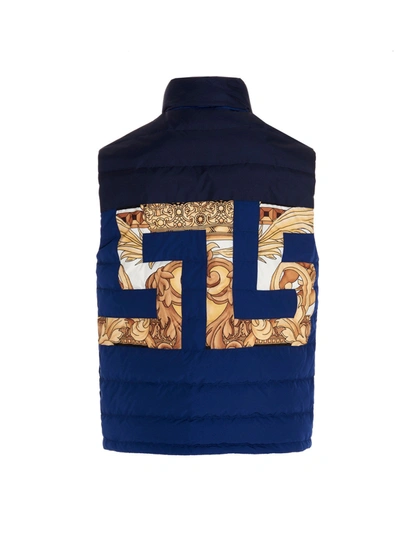 Shop Versace Men's Blue Polyester Vest
