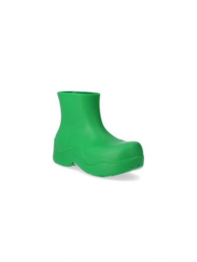 Shop Bottega Veneta Women's Green Rubber Ankle Boots