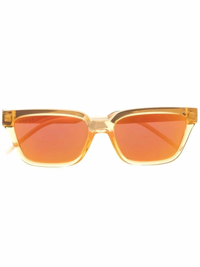 Shop Gucci Women's Orange Acetate Sunglasses