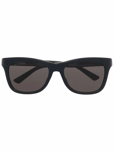 Shop Balenciaga Men's Black Acetate Sunglasses