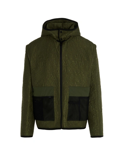 Shop Fendi Men's Green Other Materials Outerwear Jacket