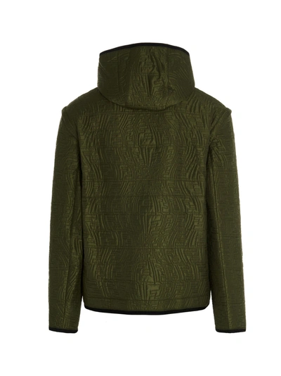 Shop Fendi Men's Green Other Materials Outerwear Jacket