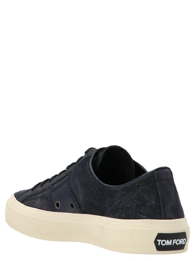 Shop Tom Ford Men's Blue Other Materials Sneakers