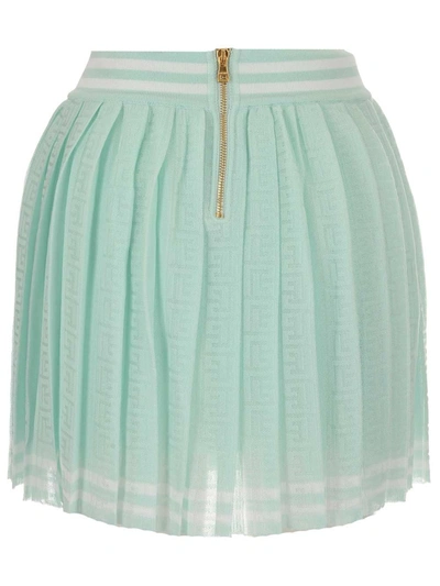 Shop Balmain Women's Green Other Materials Skirt