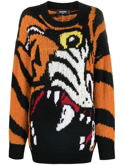 Shop Dsquared2 Women's Orange Wool Sweater
