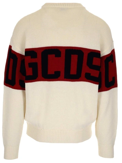 Shop Gcds Men's White Other Materials Sweater