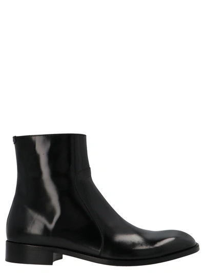 Shop Maison Margiela Men's Black Other Materials Ankle Boots