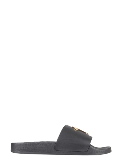 Shop Giuseppe Zanotti Design Men's Black Leather Sandals