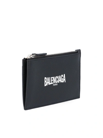 Shop Balenciaga Men's Black Leather Card Holder