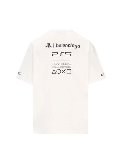 Shop Balenciaga Men's White Cotton T-shirt