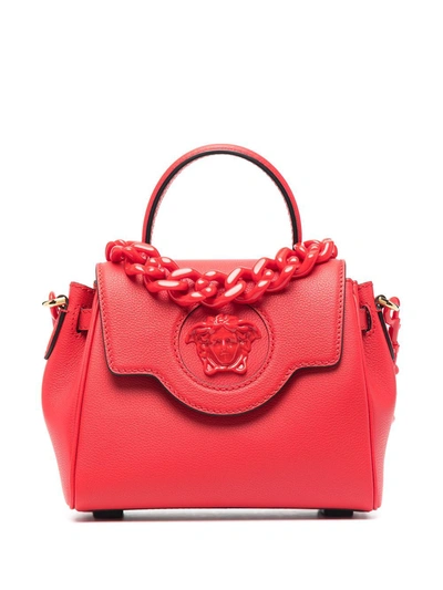 Shop Versace Women's Red Leather Handbag
