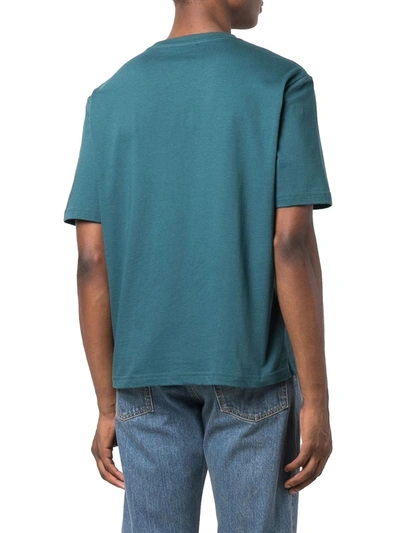 Shop Lanvin Men's Green Cotton T-shirt