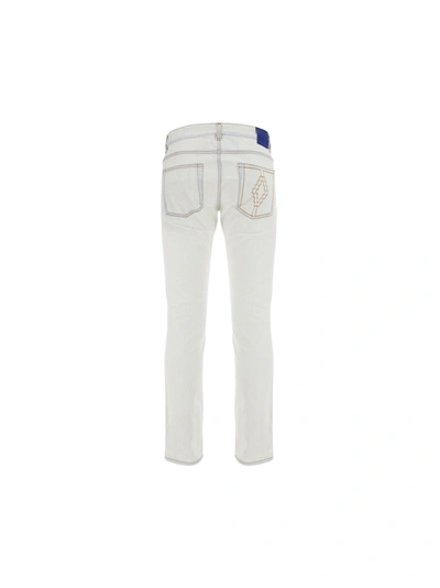 Shop Marcelo Burlon County Of Milan Marcelo Burlon Men's White Other Materials Jeans