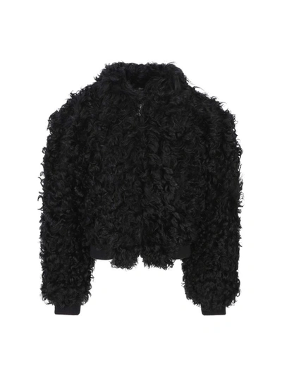 Shop Bottega Veneta Women's Black Other Materials Outerwear Jacket