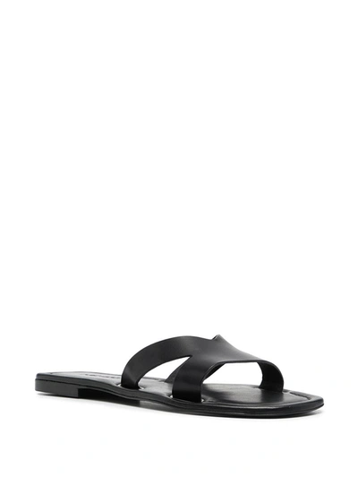 Shop Kenzo Women's Black Leather Sandals