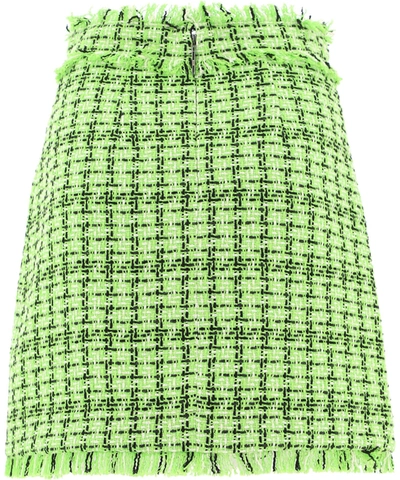 Shop Msgm Women's Green Polyester Skirt