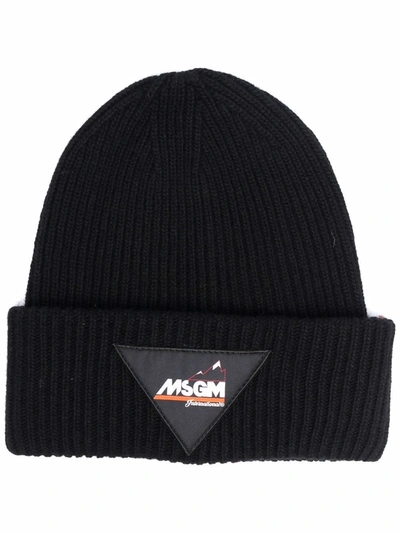 Shop Msgm Men's Black Wool Hat